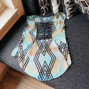 Chiffon Aztec Style Shirt | size M